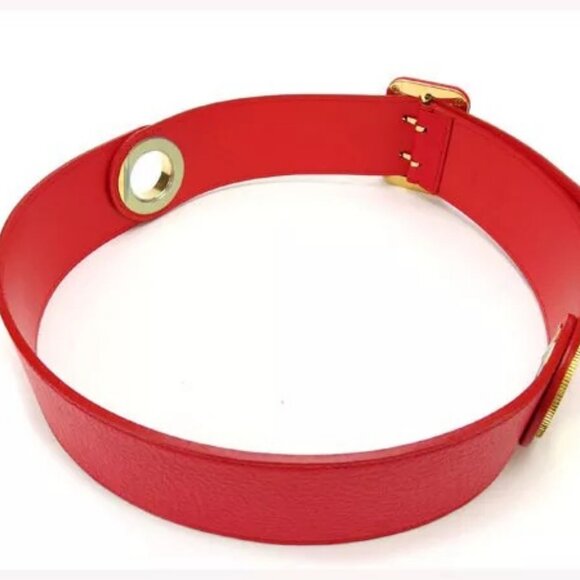 Louis Vuitton belt Red Gold Woman Authentic - Picture 5 of 11